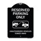 Signmission Designer Series-Resident Parking Unauthorized Vehicles Towed Away With Gr, 24" x 18", BW-1824-9897 A-DES-BW-1824-9897 - alternate 1